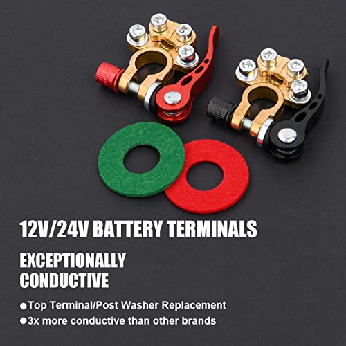 URAQT-2Pcs-Battery-Terminal-Connectors-Quick-Release-Car-Battery-Terminals-Positive-Negative-Battery-Clamp-12V-Car-Battery-Connectors-for-Cars-Trucks-Buses-Caravan-Motorhome-0-1