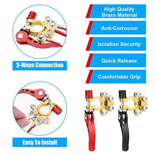 URAQT-2Pcs-Battery-Terminal-Connectors-Quick-Release-Car-Battery-Terminals-Positive-Negative-Battery-Clamp-12V-Car-Battery-Connectors-for-Cars-Trucks-Buses-Caravan-Motorhome-0-2
