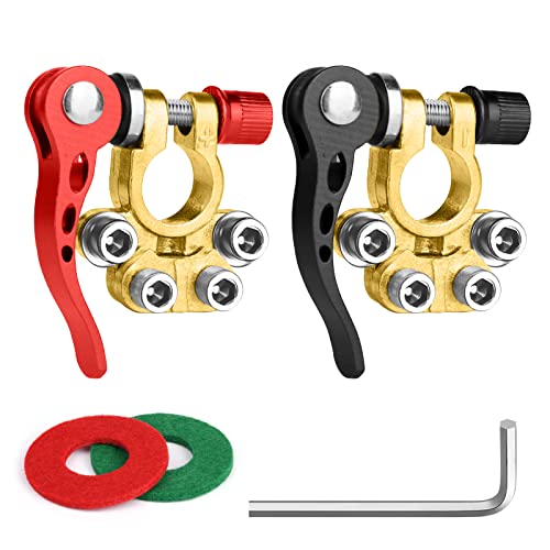 URAQT-2Pcs-Battery-Terminal-Connectors-Quick-Release-Car-Battery-Terminals-Positive-Negative-Battery-Clamp-12V-Car-Battery-Connectors-for-Cars-Trucks-Buses-Caravan-Motorhome-0