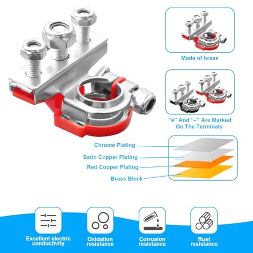 URAQT-Battery-Terminal-Connectors-3-Way-12V24V-Leisure-Battery-Terminals-Positive-Negative-Copper-Plate-Cable-Clamp-Quick-Connector-Car-Battery-Terminals-Clamps-for-Car-Boat-Motorhome-Caravan-0-4