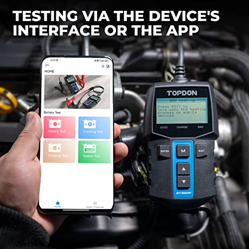 2-in-1-Car-Battery-Tester-TOPDON-BT100W-12V-Bluetooth-Battery-Tester-Automotive-100-2000-CCA-Alternator-Tester-Digital-Battery-Load-Tester-Charging-Cranking-System-Tester-Supported-Battery-Library-0-1