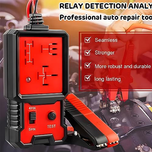 CGEAMDY-12V-Automotive-Relay-Tester-Car-Battery-and-Alternator-Checker-Tester-Analyzer-Diagnostic-Tool-Vehicle-Battery-Temperature-Load-Test-Small-Generator-with-Clip-Electronic-Relay-Tester-0-2
