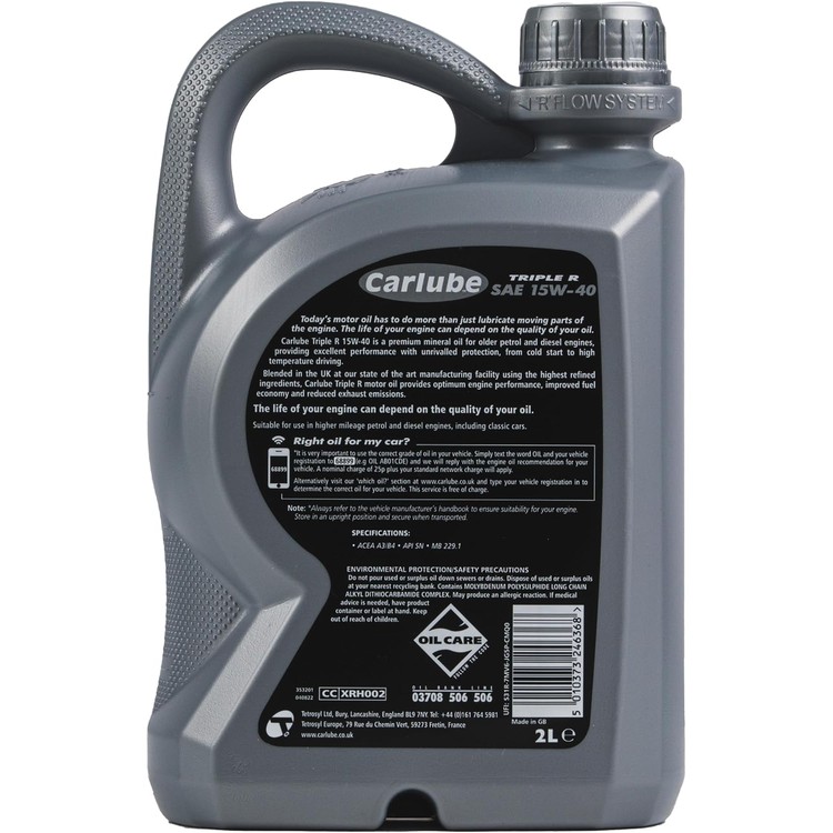 carlube-triple-r-15w-40-acea-a3b4-api-sn-high-mileage-semi-synthetic-engine-oil-2l-02-syj