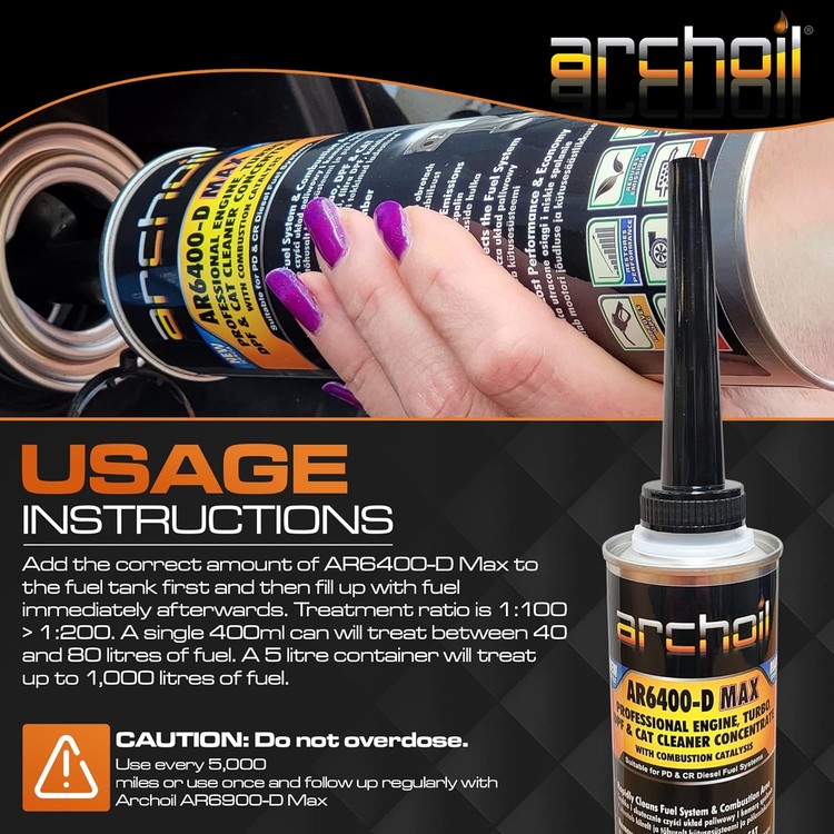 archoil-ar6400-d-max-pro-dpf-cleaner-diesel-fuel-system-diesel-injector-cleaner-turbo-cat-cleaner-concentrate-high-strength-carbon-removal-exhaust-emi-07-mzi