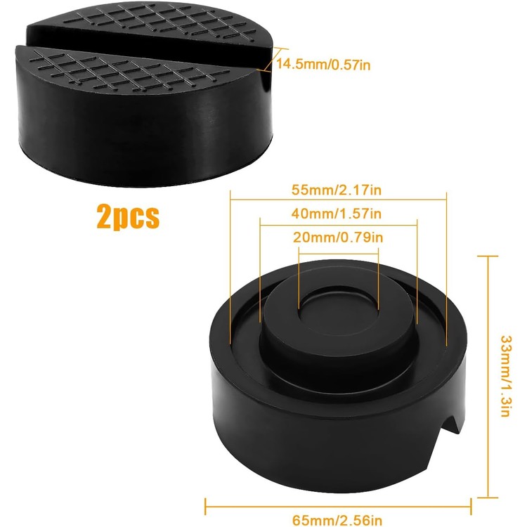 lyeteung-2-pcs-car-jack-pad-slotted-trolley-jacking-rubber-blocks-universal-floor-jack-pad-adapter-car-slotted-frame-rail-protector-for-trolley-jack-6-02-eqm