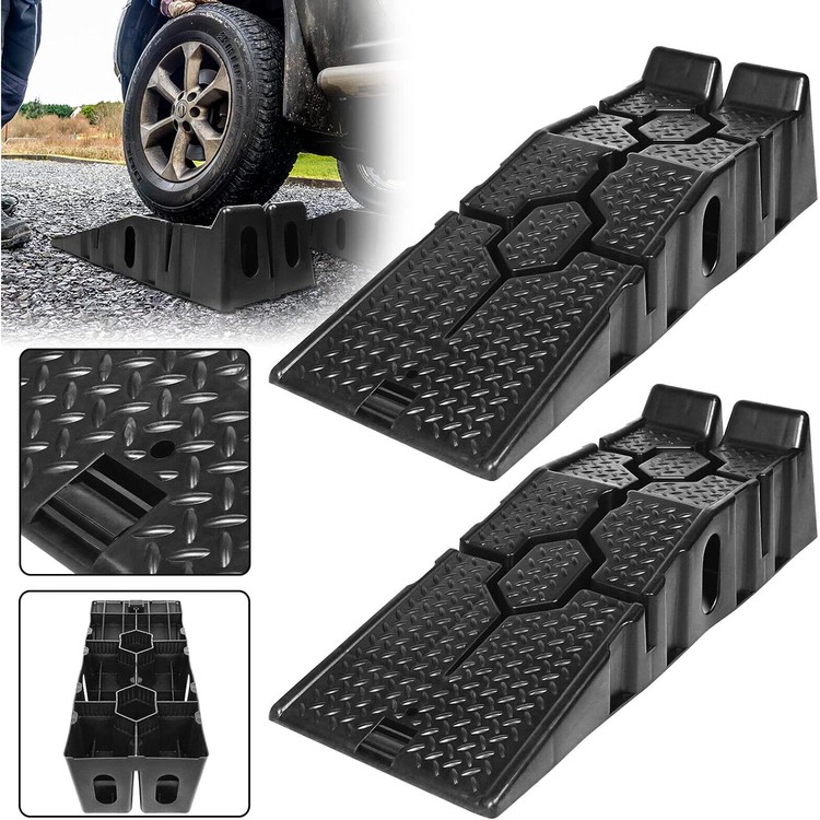iropro Car Ramps Set of 2 – 3 Tonne Heavy-Duty Black