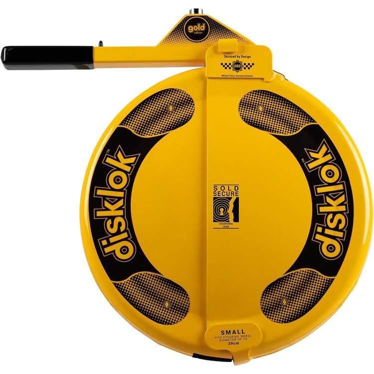 disklok-gold-security-edition-combo-pack-car-steering-wheel-cover-anti-angle-grinder-anti-theft-lock-police-approved-inc-bag-cover-yellow-small-35cm-3-02-bqb