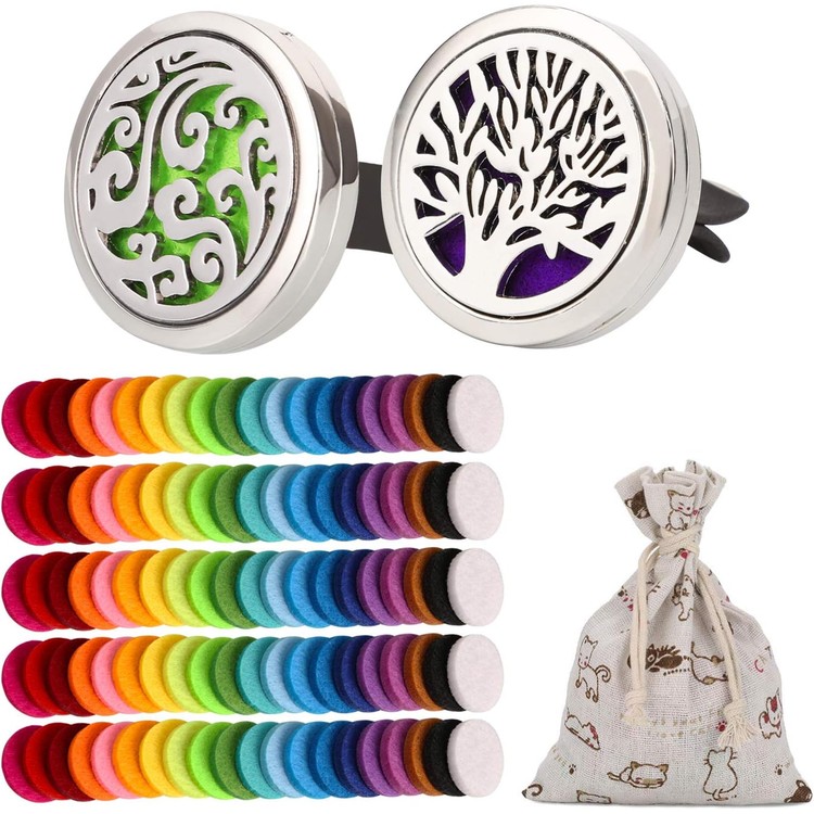 ootsr-2pcs-car-aromatherapy-essential-oil-diffuser-stainless-steel-air-freshener-vent-clip-locket-for-car-living-room-office-with-102pcs-refill-felt-p-01-sld
