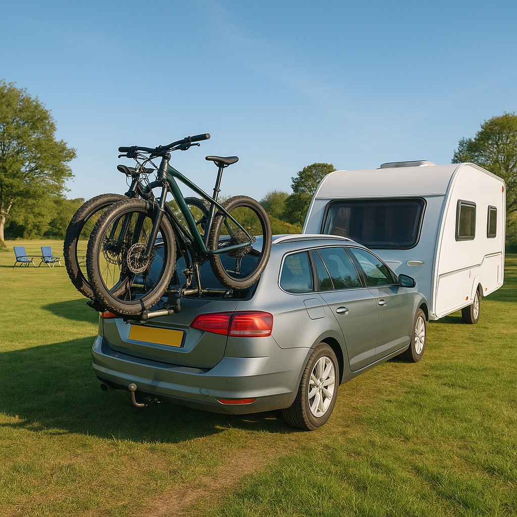 tow bar bike rack caravan trailer UK